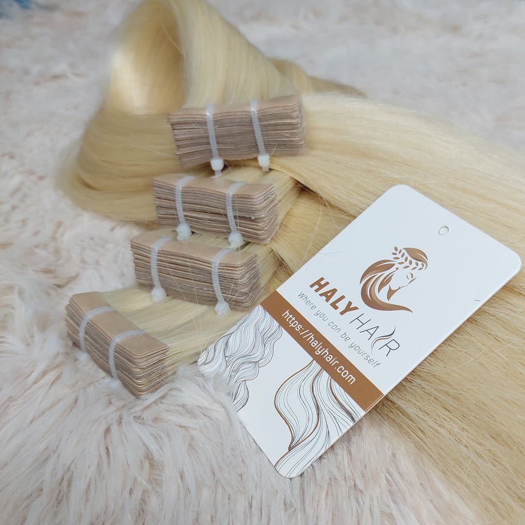 halyhair TAPE-IN HAIR EXTENSIONS. Tape in hair extensions is the best seller items that will give you the long, voluminous, natural-looking hair in short time of application.