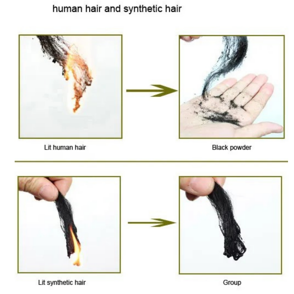How to distinguish natural human hair and synthetic hair ?