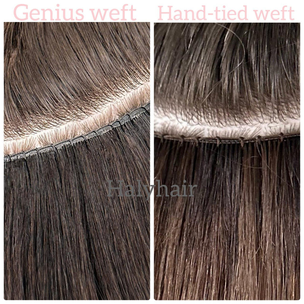 Hand-tied Wefts and Genius Wefts Hair extensions - HALY HAIR