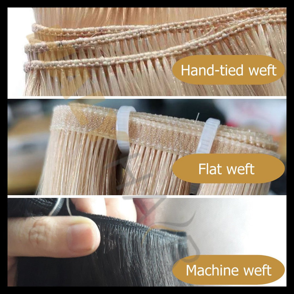 MACHINE WEFT - HANDTIED WEFT AND FLAT WEFT HAIR EXTENSIONS - HALY HAIR