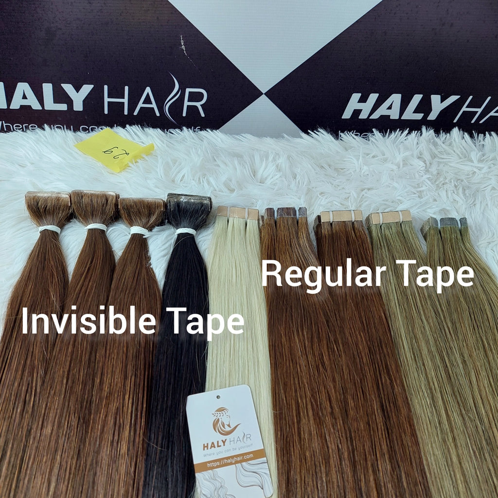 What is difference between Invisible Tape-in and Regular Tape-in hair extensions - HALY HAIR