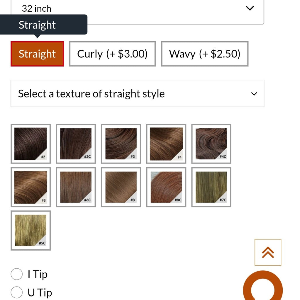 How to handle additional options when placing an order on halyhair.com website