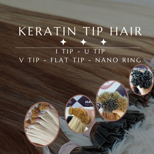 Keratin tip hair extensions are made from 100% natural human hair