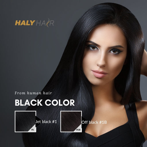 BLACK HAIR EXTENSIONS - HALY HAIR