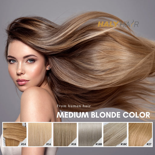 medium blonde color hair
