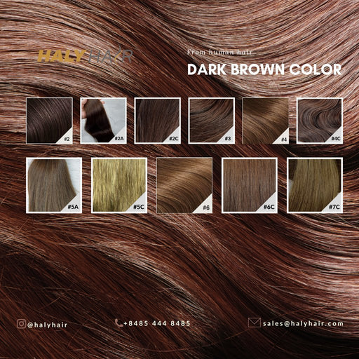 Dark brown hair color - HALY HAIR