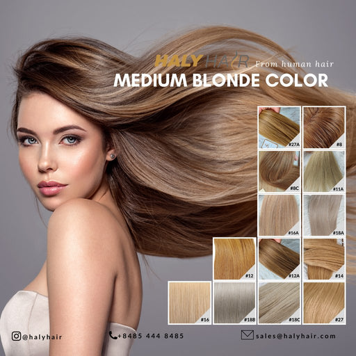 HAIR BLONDE MEDIUM COLOR - HALY HAIR