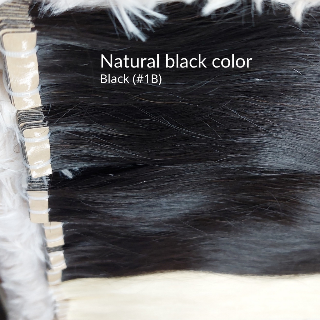 Black human hair color