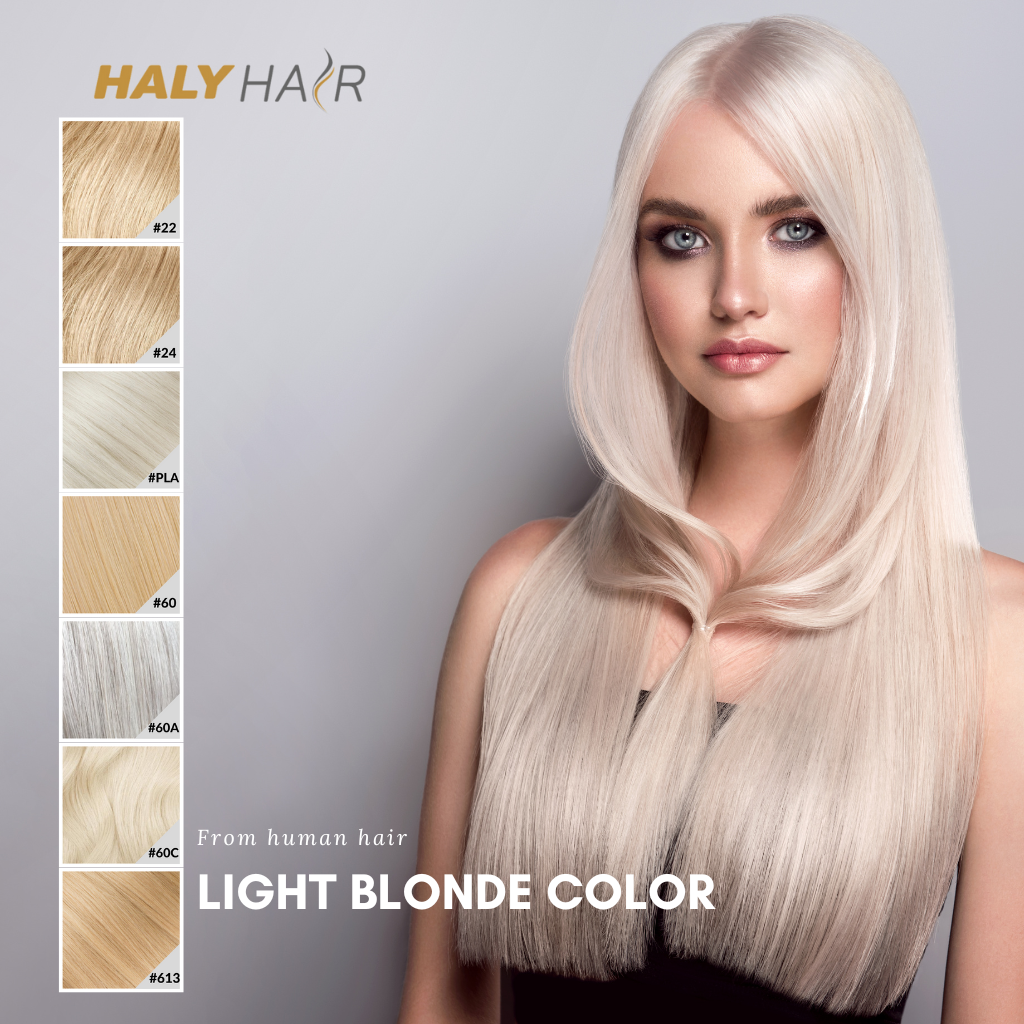 Light blonde color hair
