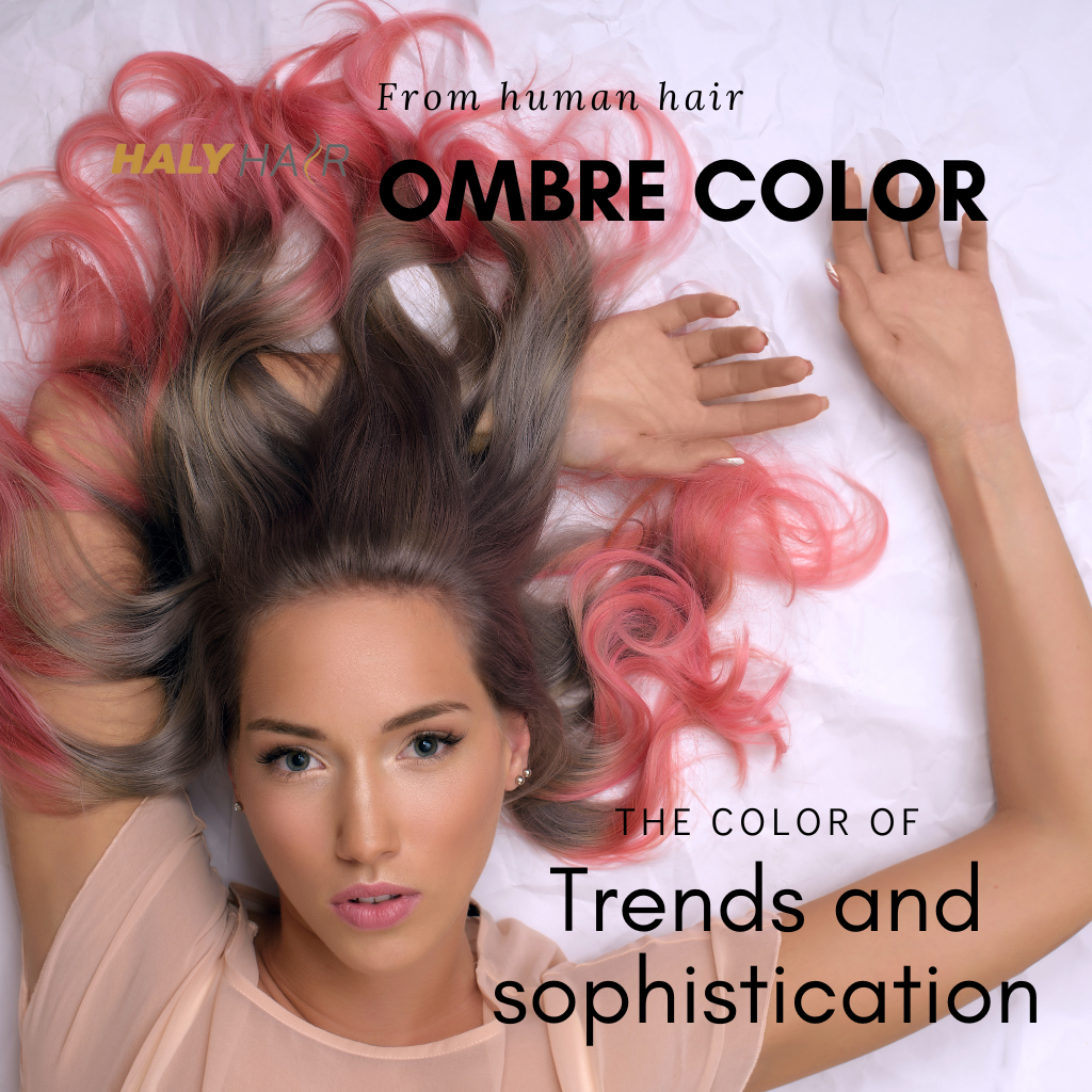 Ombre color hair extensions