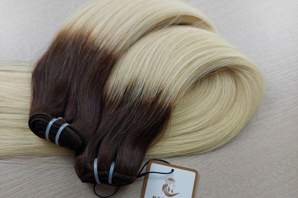 Ombre color weft hair extensions - HALY HAIR