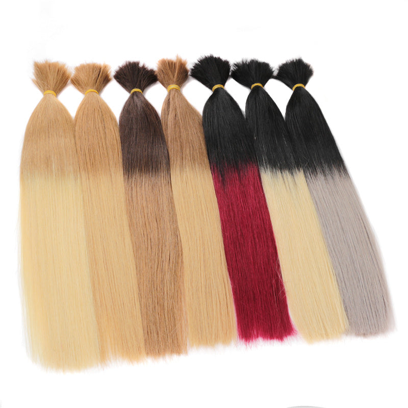 Bulk hair extensions brilliant color