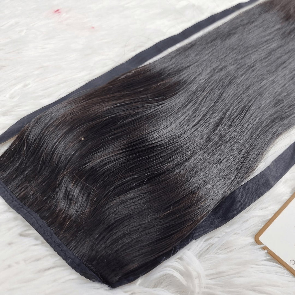 Black ponytail hair extensions - HALY HAIR