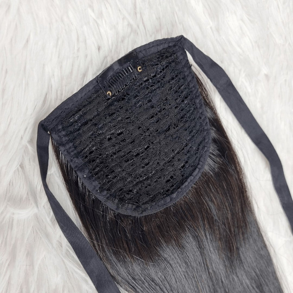 Black ponytail hair extensions - HALY HAIR