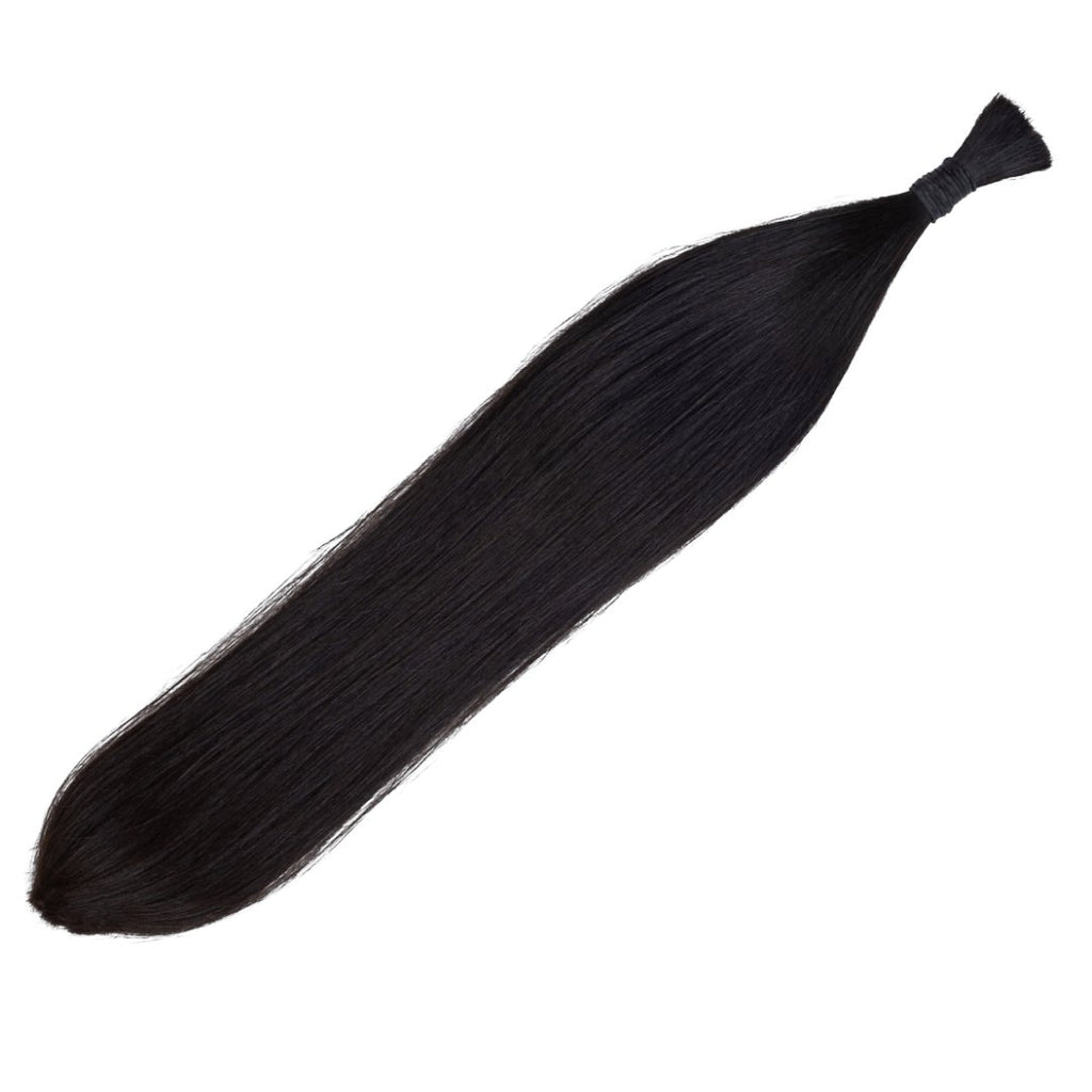 Bulk black hair extensions - HALY HAIR