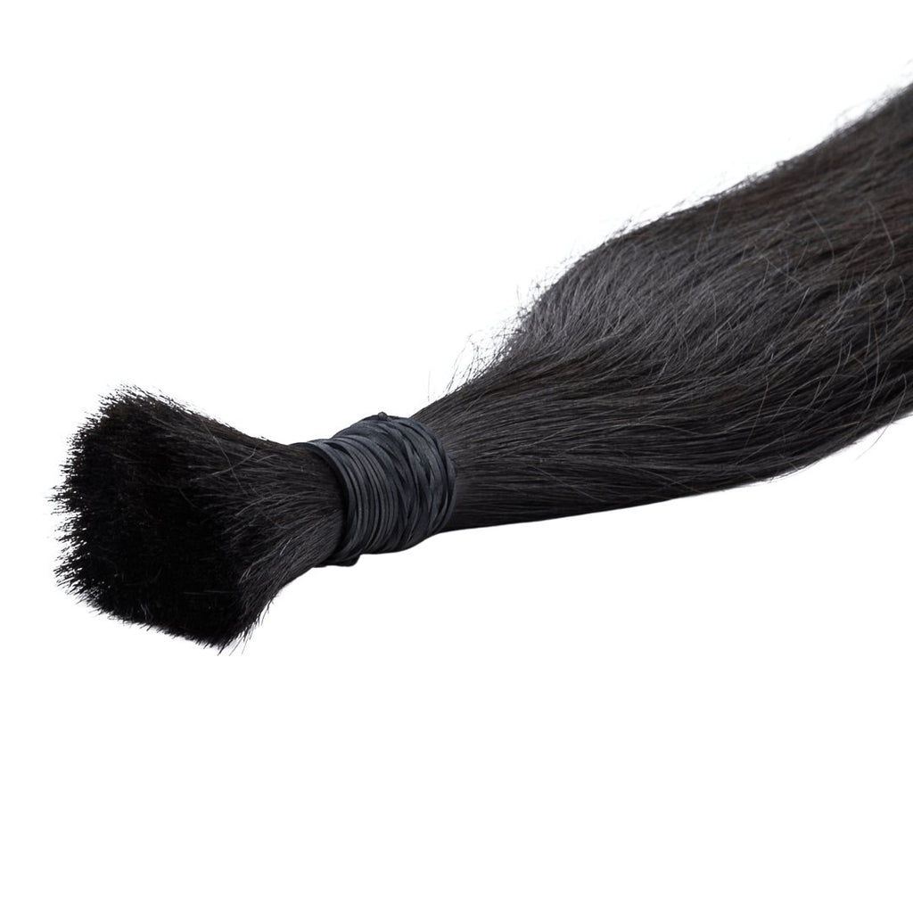 Bulk black hair extensions - HALY HAIR