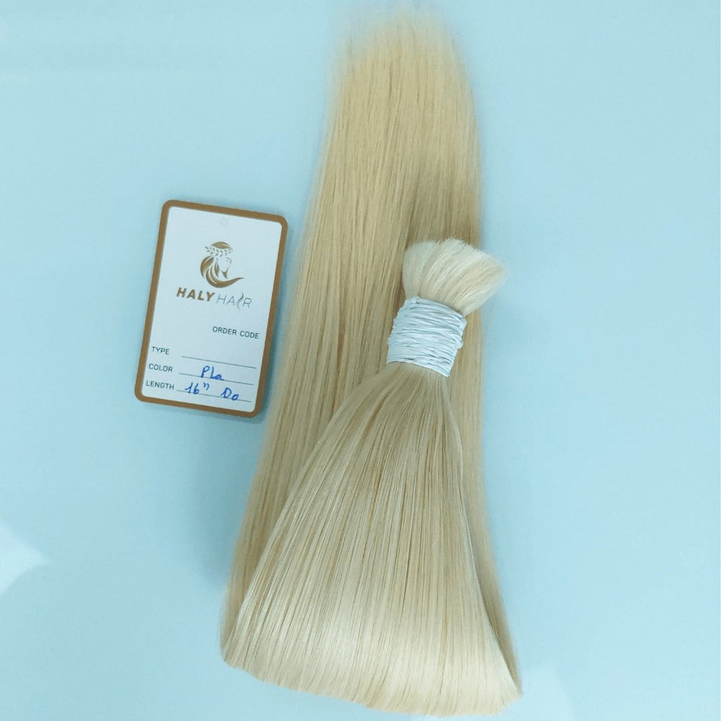 Bulk light blonde hair natural - HALY HAIR