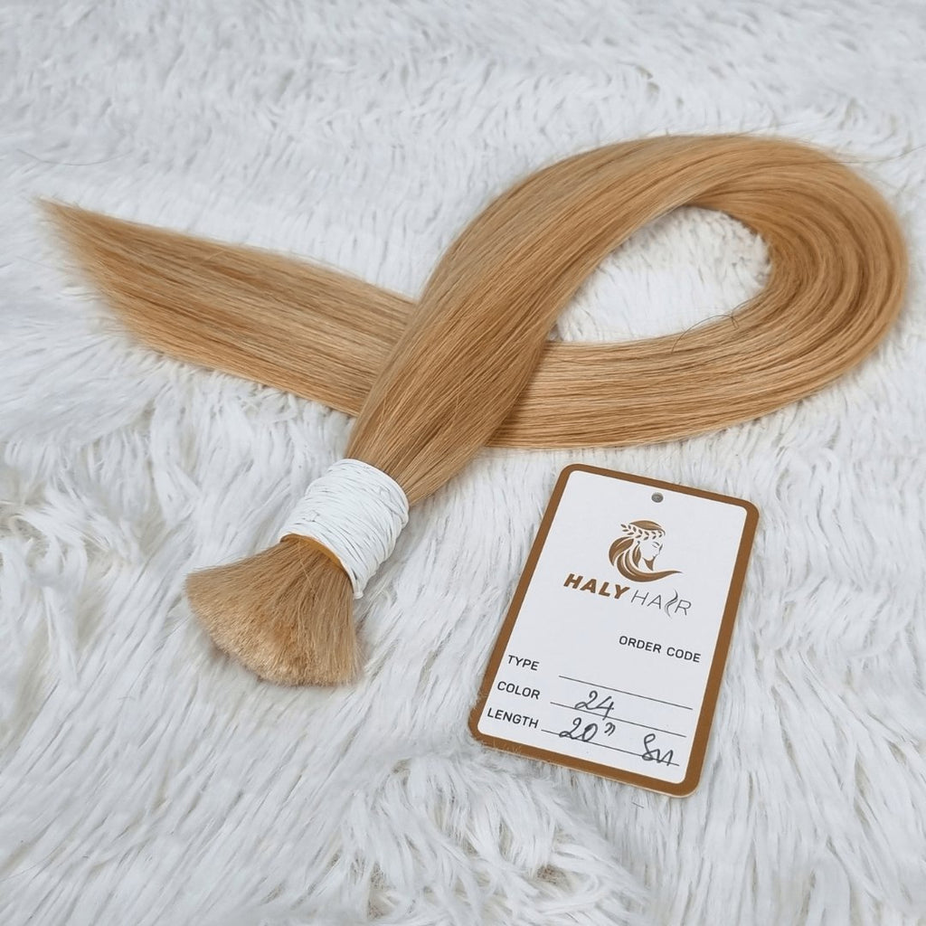 Bulk light blonde hair natural - HALY HAIR