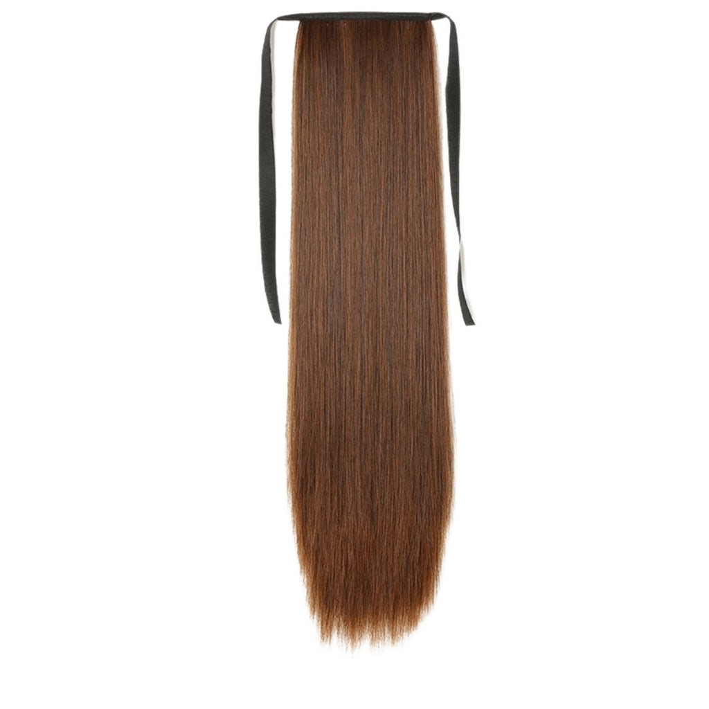 Dark brown hair ponytail extensions - HALY HAIR