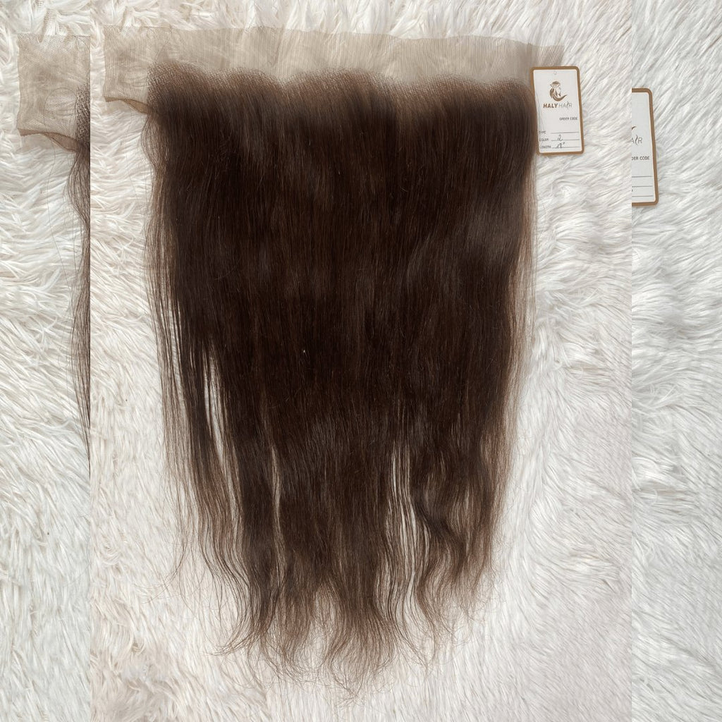 Dark brown lace frontal - HALY HAIR