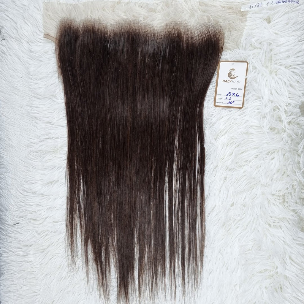 Dark brown lace frontal - HALY HAIR