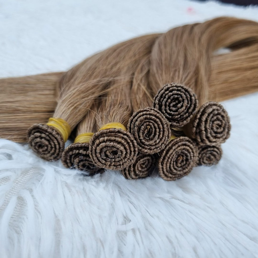 Dark brown virgin hair weft extensions - HALY HAIR