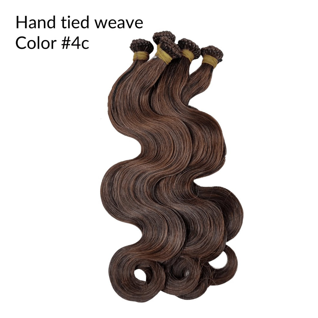 Dark brown virgin hair weft extensions - HALY HAIR