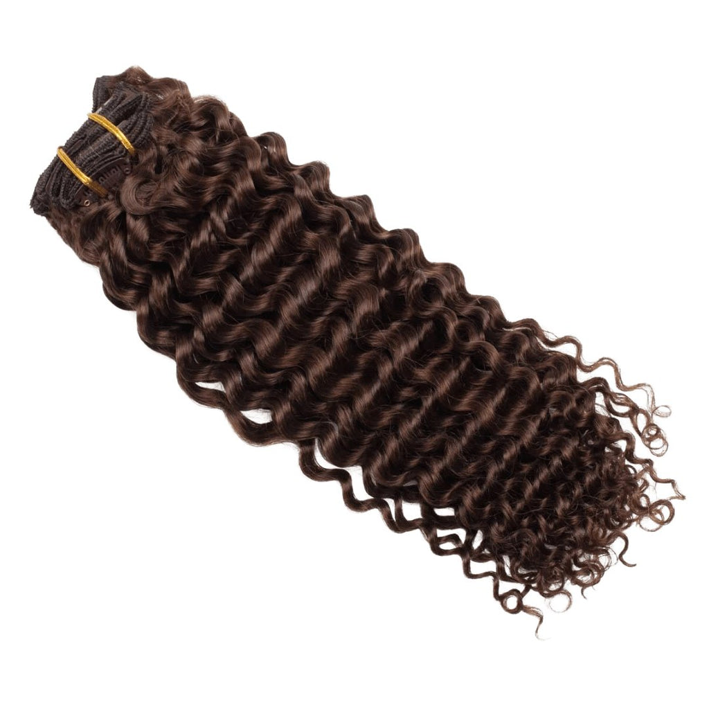 Dark brown virgin hair weft extensions - HALY HAIR