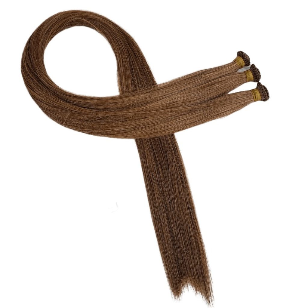 Dark brown virgin hair weft extensions - HALY HAIR