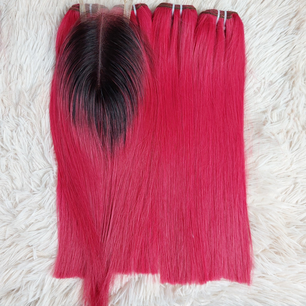 halyhair Weave hair extensions (or Weft hair extensions) are made by sewing (or weaving) hair strands to create a strip of hairs then rolling to a weave bundle.