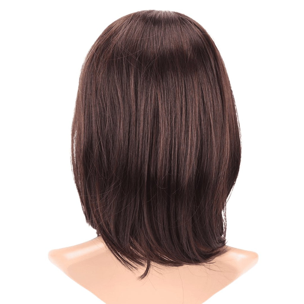 Human hair dark brown wigs - HALY HAIR