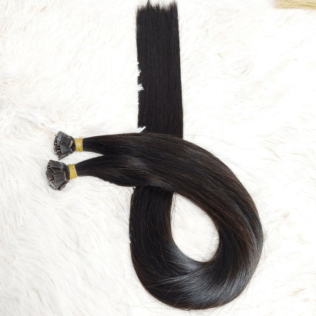 Keratin black tip hair extensions - HALY HAIR