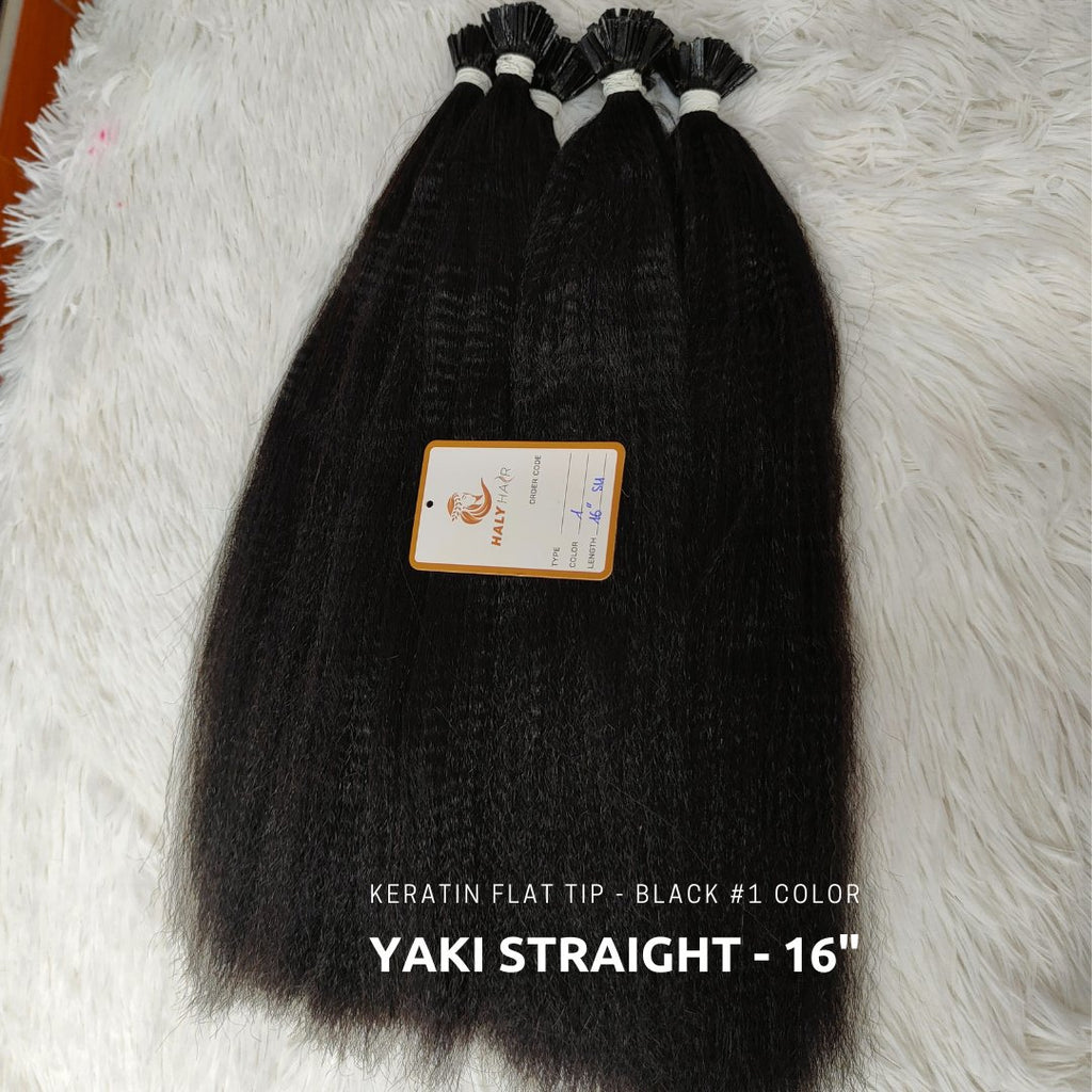 Keratin black tip hair extensions - HALY HAIR