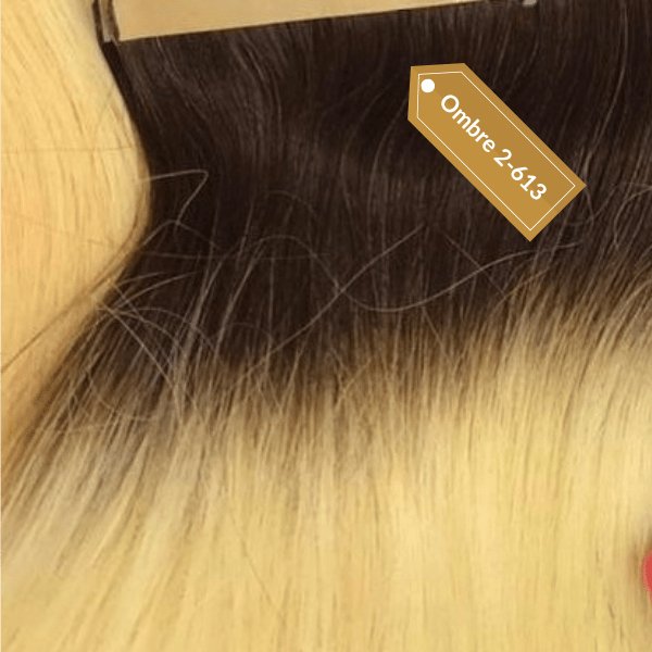 Keratin tip extensions ombre hair color - HALY HAIR