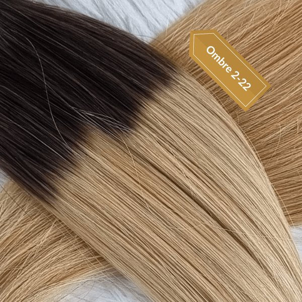 Keratin tip extensions ombre hair color - HALY HAIR