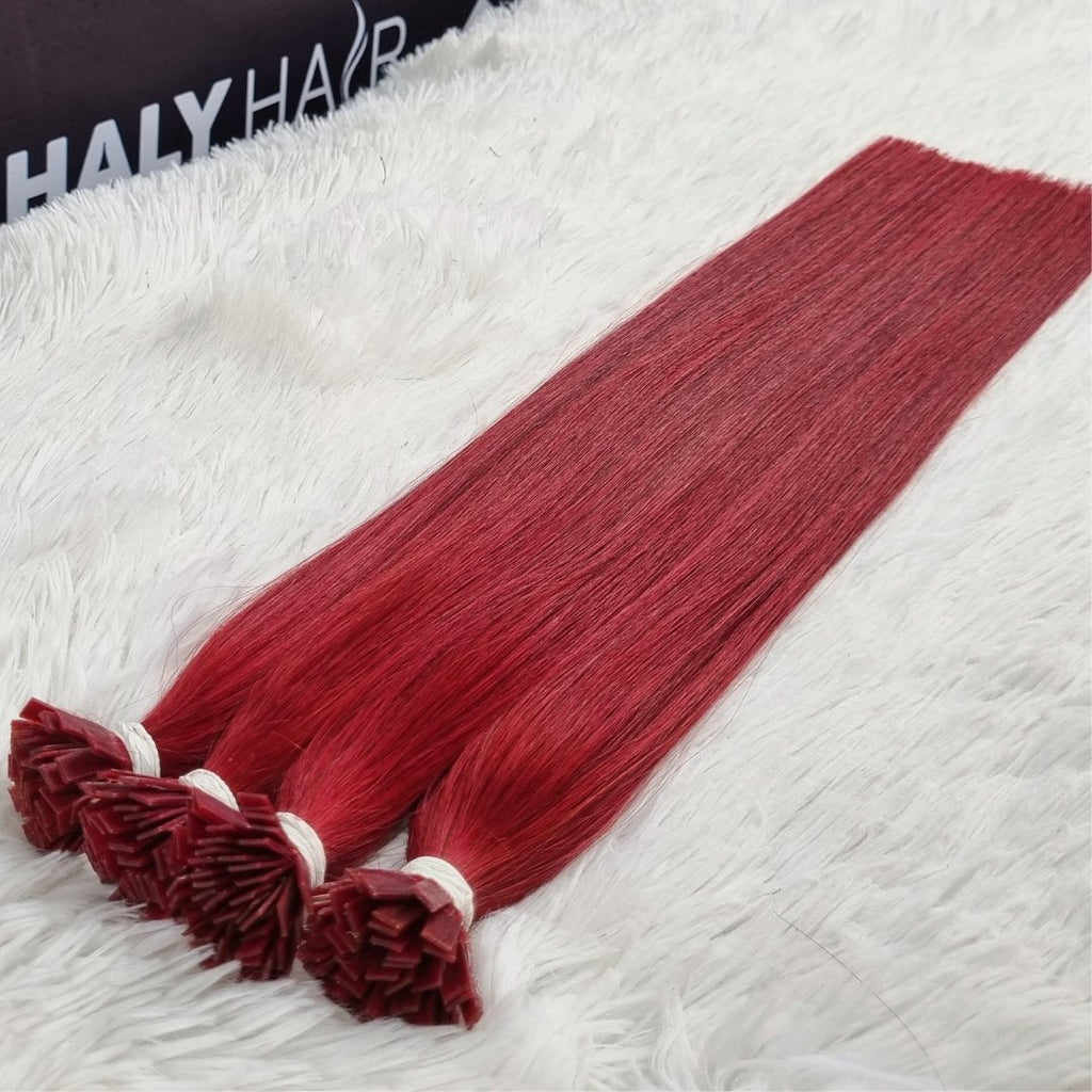 Keratin tip hair extensions brilliant color - HALY HAIR