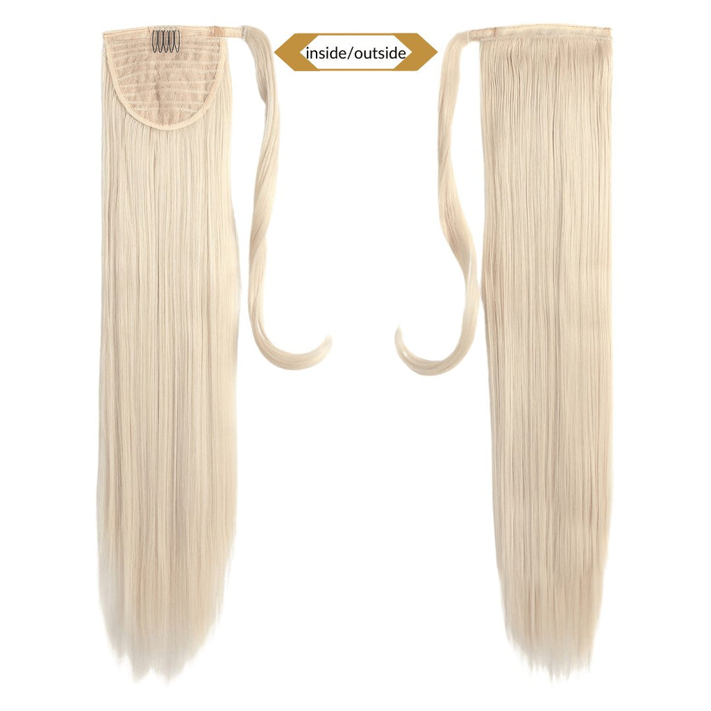 Light blonde ponytail hair extensions - HALY HAIR