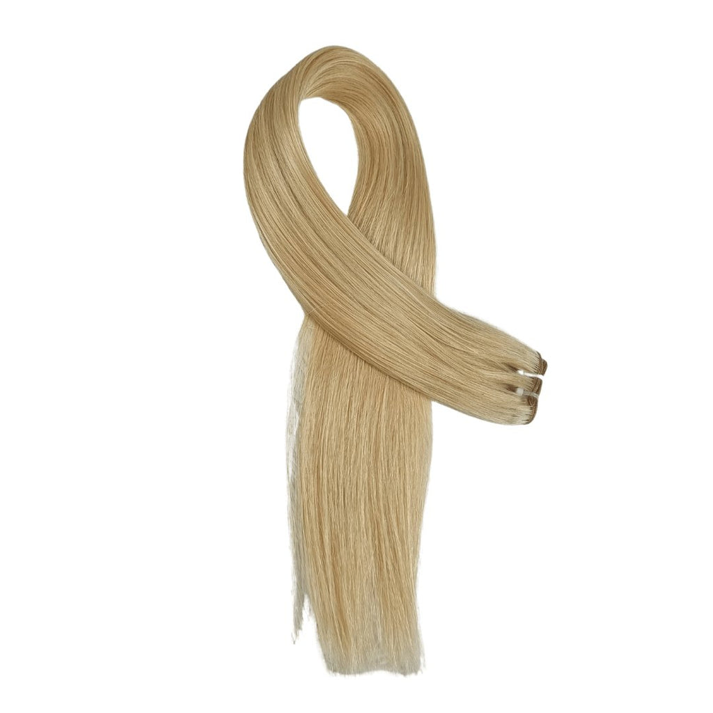 Light blonde virgin weft hair extensions - HALY HAIR