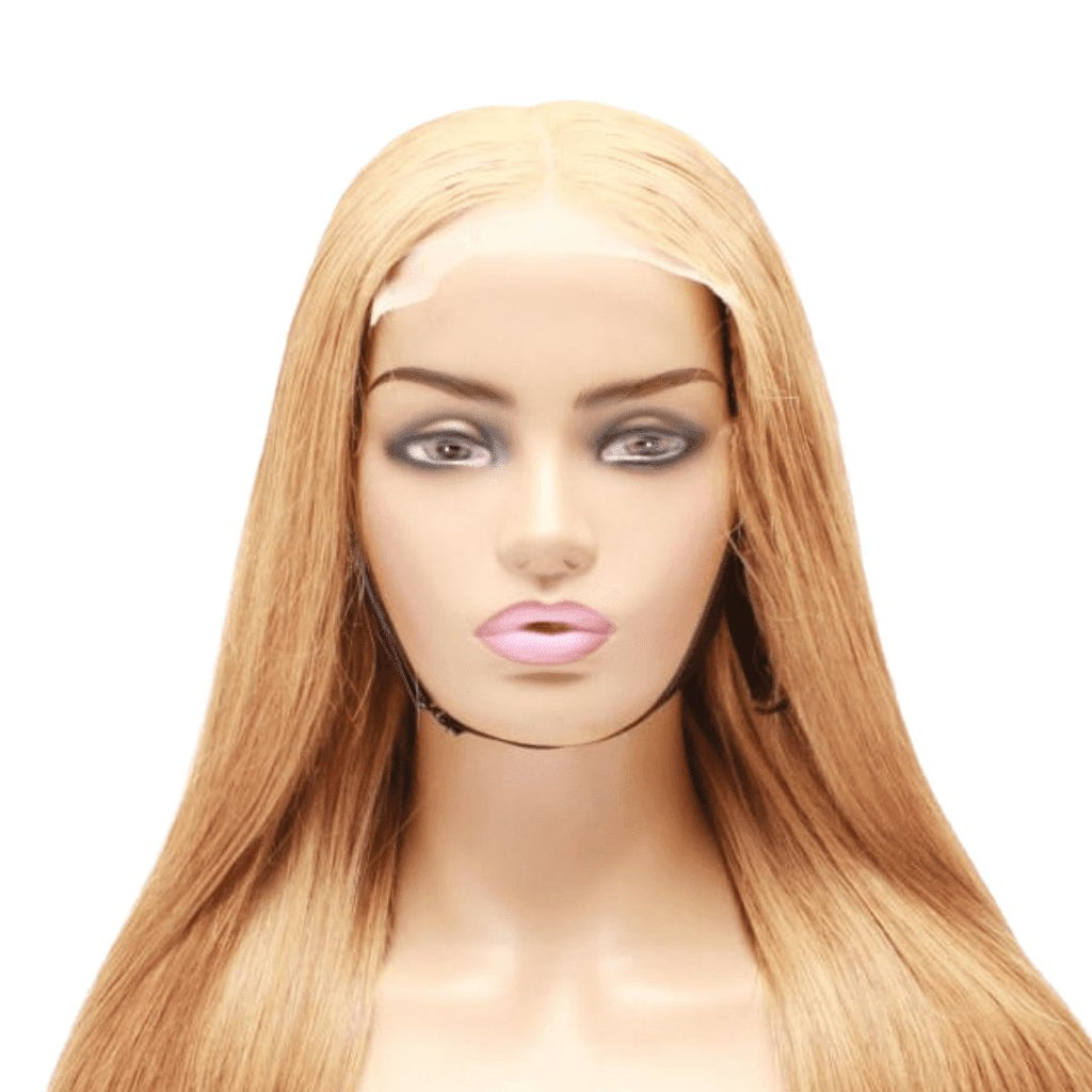 Medium blonde human wigs - HALY HAIR