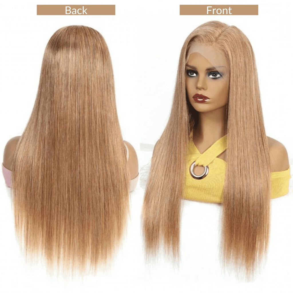 Medium blonde human wigs - HALY HAIR