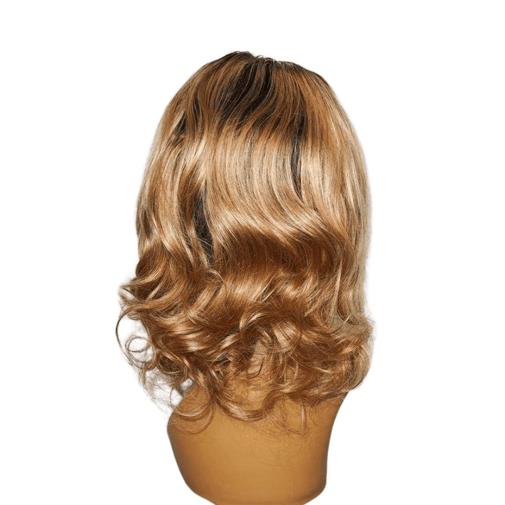 Medium blonde human wigs - HALY HAIR