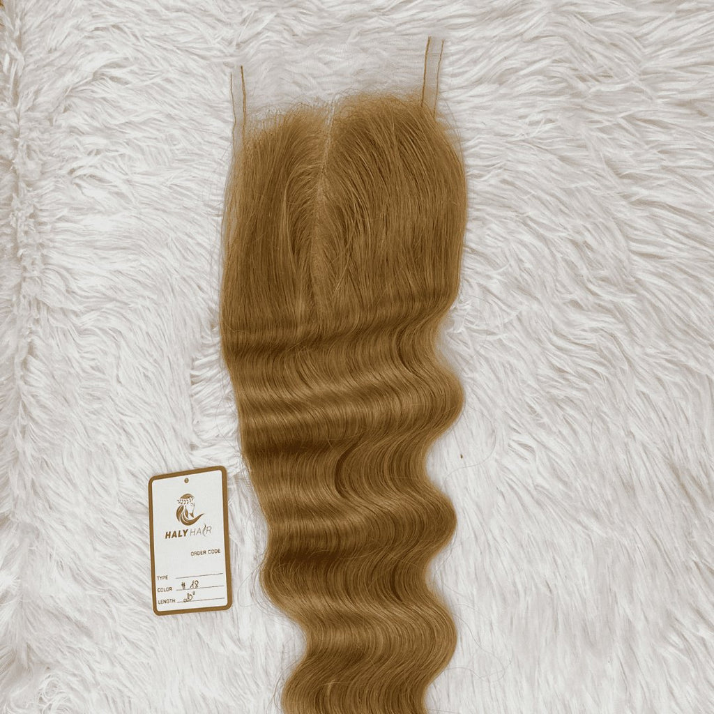 Medium blonde lace closure - HALY HAIR