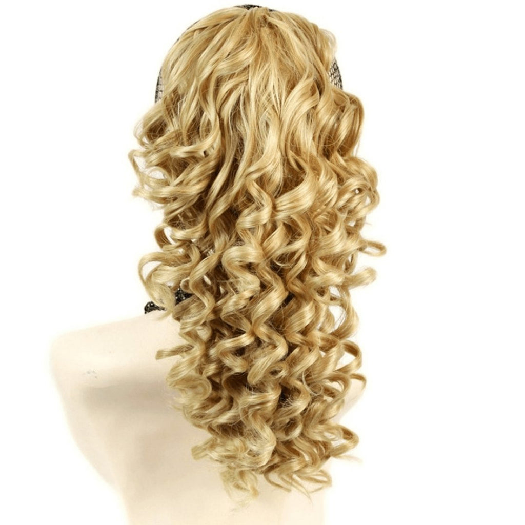 Medium blonde ponytail hair extensions - HALY HAIR