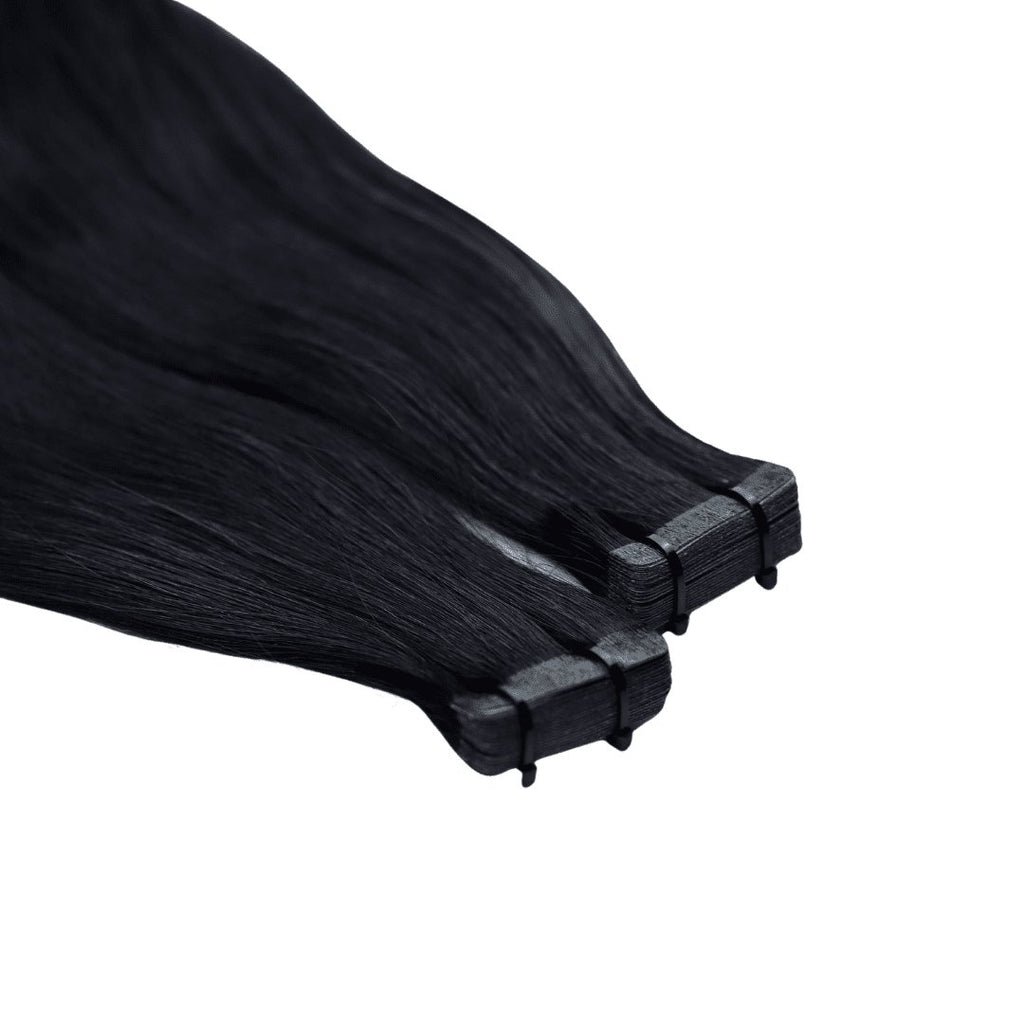 Tape hair extensions black color - HALY HAIR