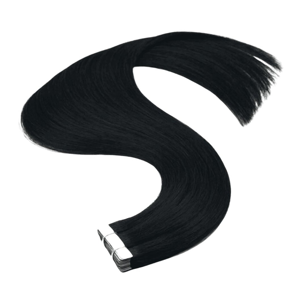 Tape hair extensions black color - HALY HAIR