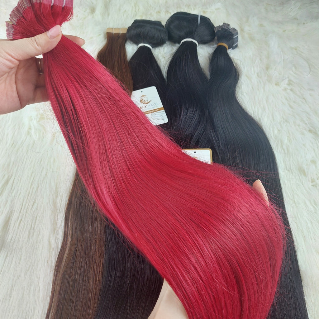 Tape - in hair extensions brilliant color - HALY HAIR