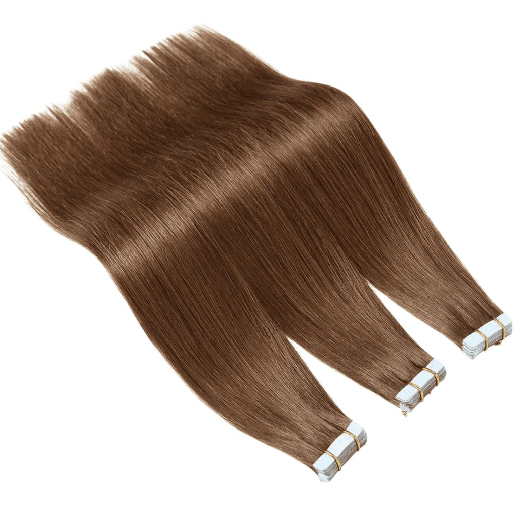 Tape in hair extensions dark brown color - HALY HAIR