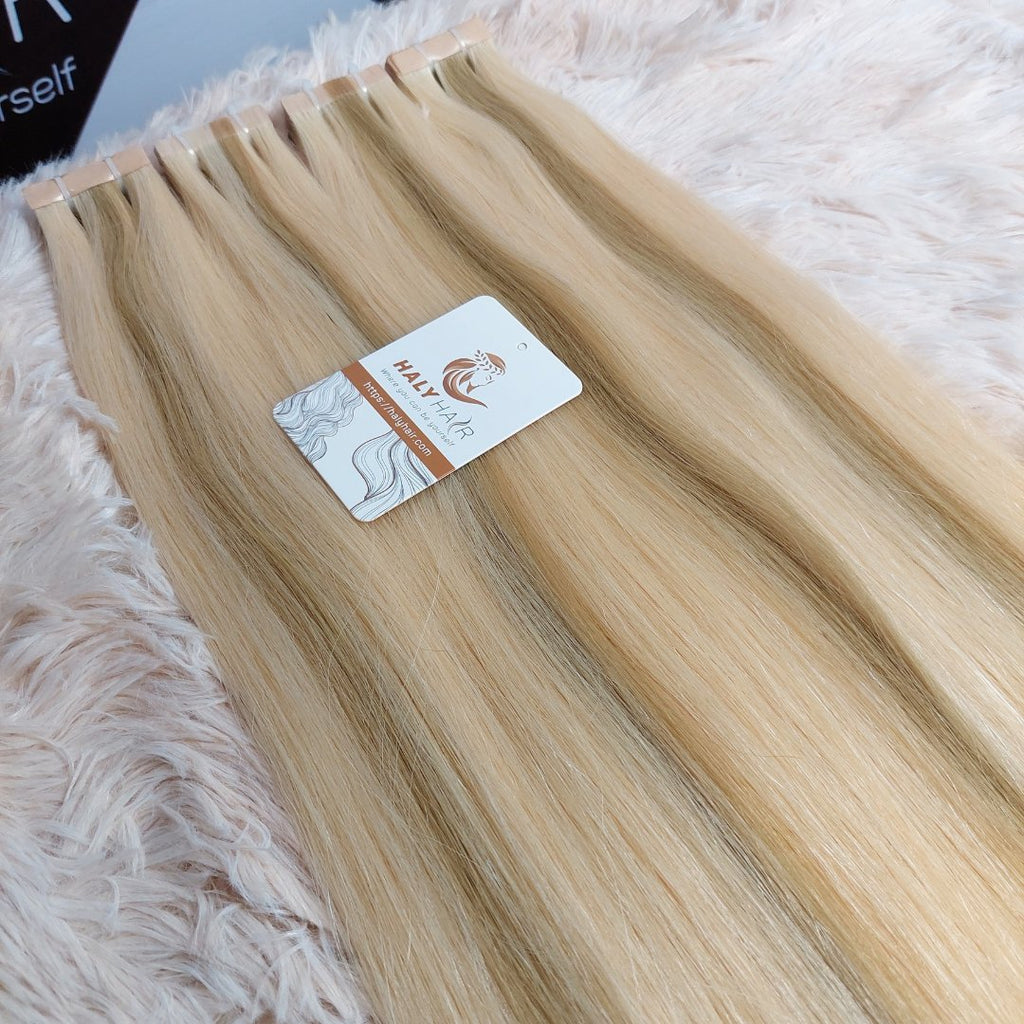 Tape - in hair extensions piano color - HALY HAIR