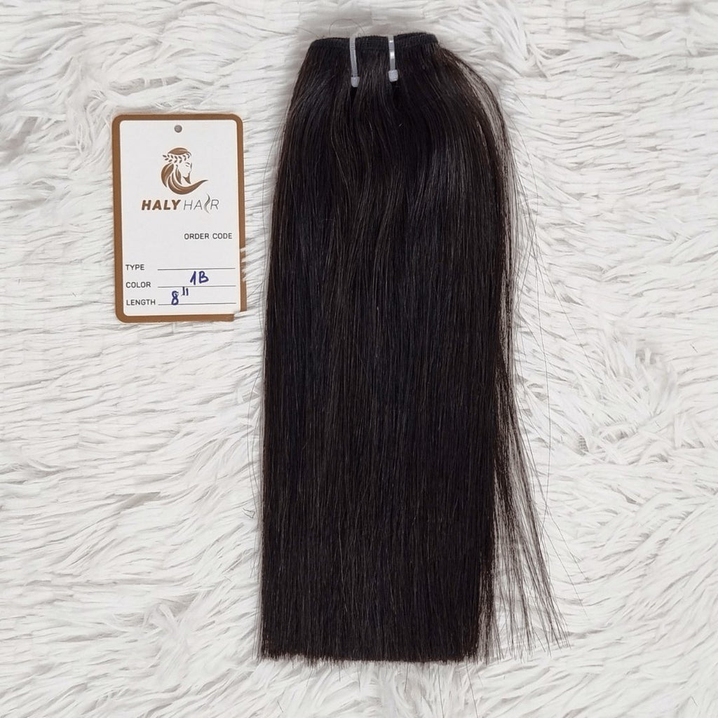 Virgin hair weft extensions black color - HALY HAIR