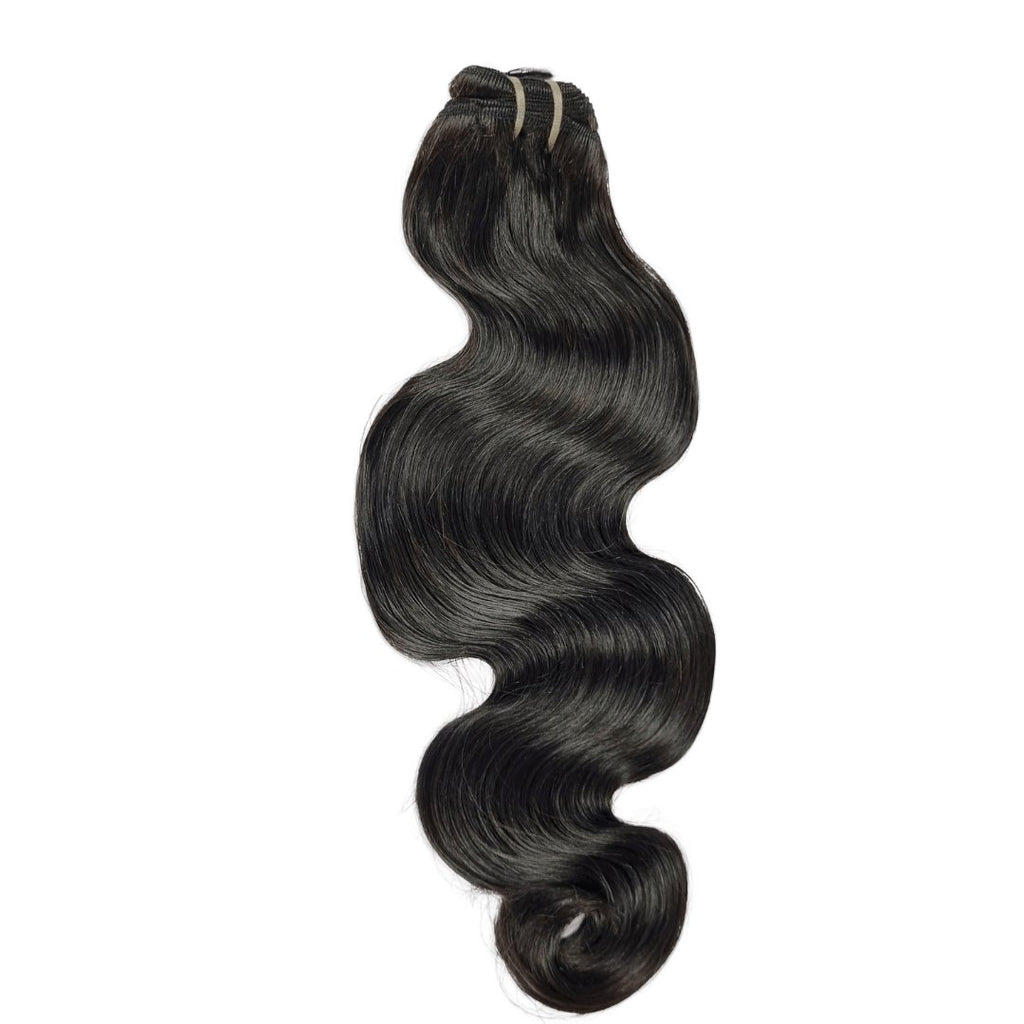 Virgin hair weft extensions black color - HALY HAIR